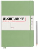 Записная книжка Leuchtturm Master Slim А4+ (нелинованная), 123 стр., твердая обложка, пастельно-зелёная
