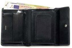 Женский кошелек Aurora Milano, черный Женский кошелек Aurora Milano, черный