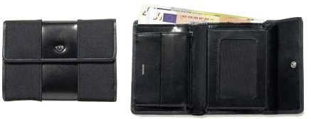 Женский кошелек Aurora Milano, черный Женский кошелек Aurora Milano, черный