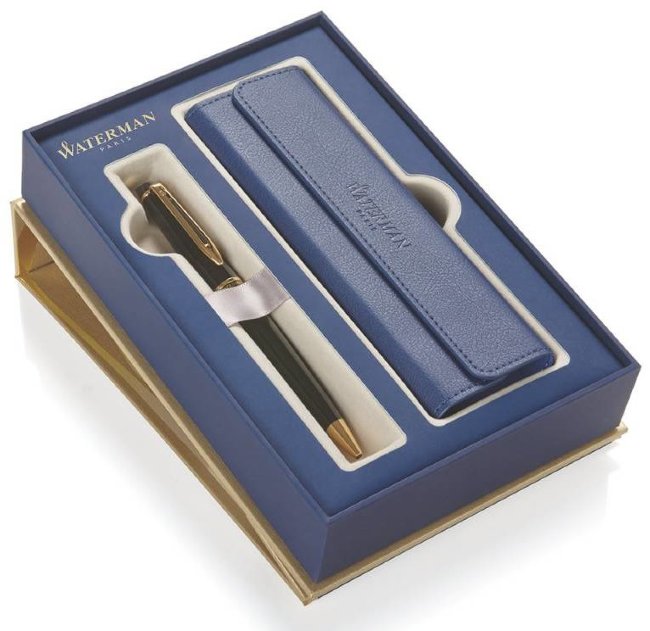 Подарочный набор Waterman Expert (ручка шариковая Expert Black Laque GT, чехол для ручки) Подарочный набор Waterman Expert (ручка шариковая Expert Black Laque GT, чехол для ручки)