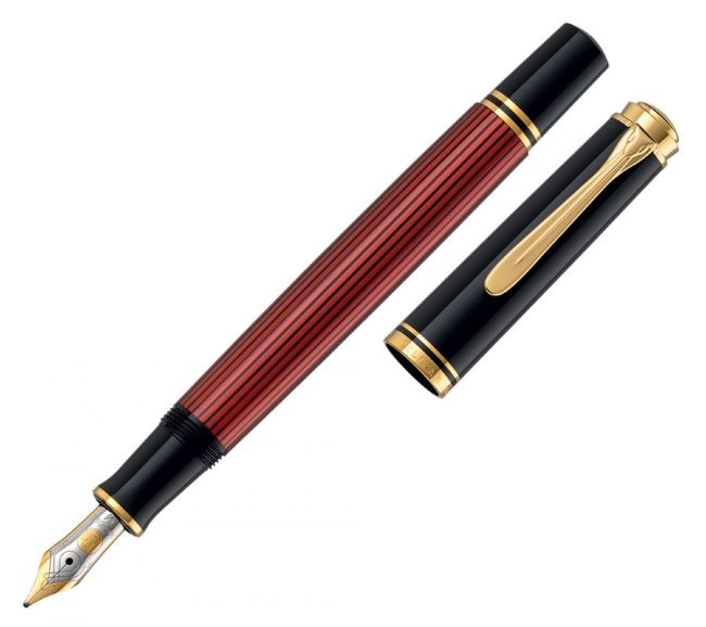 Перьевая ручка Pelikan Souveraen M 600, Black-Red GT Перьевая ручка Pelikan Souveraen M 600, Black-Red GT