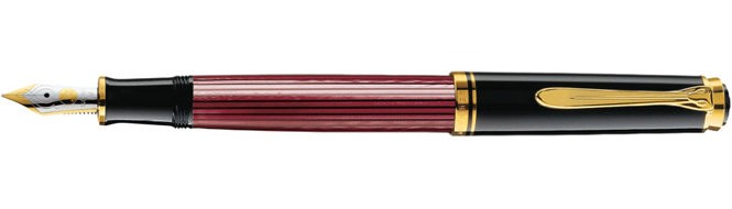 Перьевая ручка Pelikan Souveraen M 600, Black-Red GT