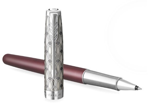 Ручка роллер Parker Sonnet Premium T537 Metal Red CT F черные чернила Ручка роллер Parker Sonnet Premium T537 Metal Red CT F черные чернила