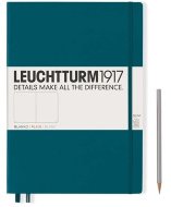 Записная книжка  Leuchtturm  Master Slim A4+ (нелинованная), 123 стр., твердая обложка, тихоокеански-зеленая