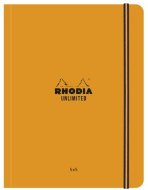 Записная книжка Rhodia Unlimited в мягкой обложке, A5+, клетка, 80 г, оранжевый
