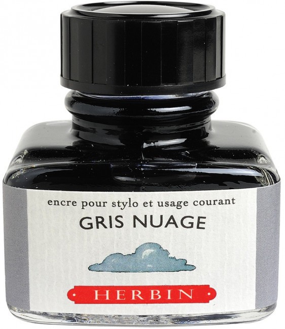 Чернила в банке Herbin, 30 мл, Gris nuage Светло-серый Чернила в банке Herbin, 30 мл, Gris nuage Светло-серый