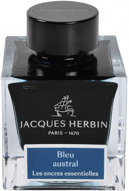 Чернила в банке Herbin Prestige, 50 мл, Bleu austral Бирюзовый