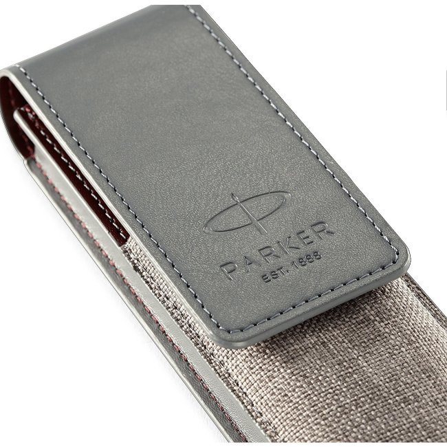 Подарочный набор: ручка 5й пишущий узел Parker Ingenuity L Black Rubber CT F + чехол для ручки Подарочный набор: ручка 5й пишущий узел Parker Ingenuity L Black Rubber CT F + чехол для ручки