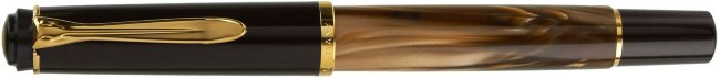 Перьевая ручка Pelikan Elegance Classic M200 Black and Brown Marbled GT