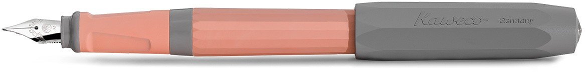 Ручка перьевая PERKEO Cotton Candy F 0.7мм розовый корпус с серыми вставками и колпачком
