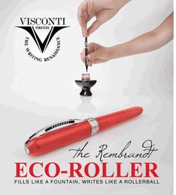Ручка эко-роллер Visconti Rembrandt Rosso