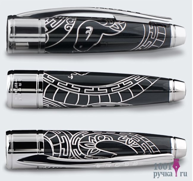 Перьевая ручка Cross Apogee Snake Year 2013 (Special Edition), Black Laquer