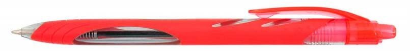 Ручки шариковые Zebra OLA 1мм, красные чернила (12 штук)