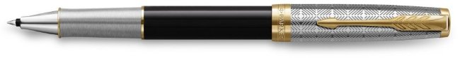 Ручка роллер Parker Sonnet Premium T537 Metal Black GT F черные чернила