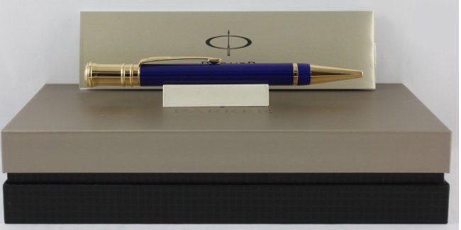 Шариковая ручка Parker Duofold Historical Colors International K74, Lapis Lasuli GT Шариковая ручка Parker Duofold Historical Colors International K74, Lapis Lasuli GT
