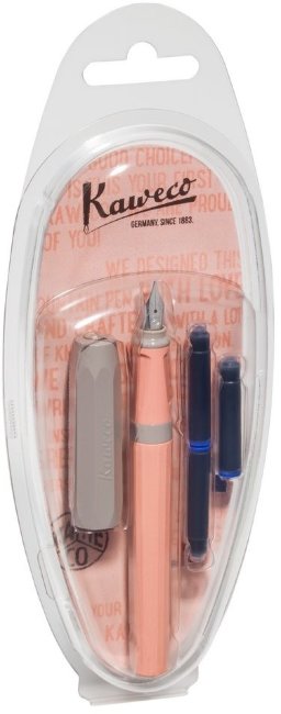 Ручка перьевая PERKEO Cotton Candy F 0.7мм розовый корпус с серыми вставками и колпачком в блистере Ручка перьевая PERKEO Cotton Candy F 0.7мм розовый корпус с серыми вставками и колпачком в блистере