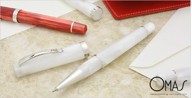 Ручка роллер Omas Milord Cruise White Ручка роллер Omas Milord Cruise White