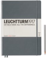 Записная книжка Leuchtturm Master Slim A4+ (нелинованная), 123 стр., твердая обложка, антрацит