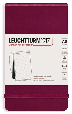 Блокнот Leuchtturm Reporter Notepad Pocket (в точку), 188 стр., твердая обложка, винный Блокнот Leuchtturm Reporter Notepad Pocket (в точку), 188 стр., твердая обложка, винный