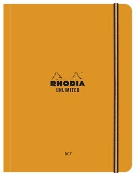 Записная книжка Rhodia Unlimited в мягкой обложке, A5+, точка, 80 г, оранжевый