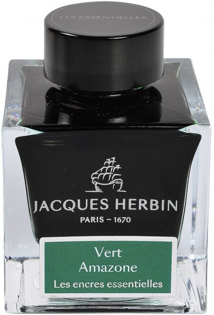 Чернила в банке Herbin Prestige, 50 мл, Vert amazone Зеленый Чернила в банке Herbin Prestige, 50 мл, Vert amazone Зеленый