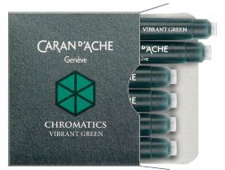 Картриджи Caran d'Ache Chromatics Vibrant Green для перьевых ручек (6шт)