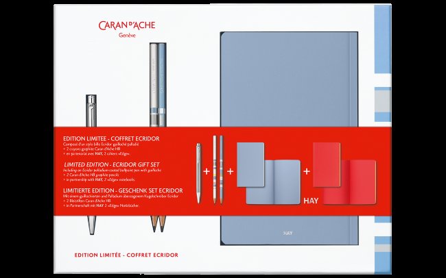 Набор Caran d`Ache Ecridor: ручка шариковая, 2 чернографитных карандаша и 2 записные книжки Набор Caran d`Ache Ecridor: ручка шариковая, 2 чернографитных карандаша и 2 записные книжки