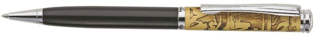 Шариковая ручка Pierre Cardin Gamme черный/золотой, гравировка, хром Шариковая ручка Pierre Cardin Gamme черный/золотой, гравировка, хром