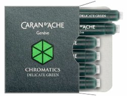 Картриджи Caran d'Ache Chromatics Delicate Green для перьевых ручек (6шт)