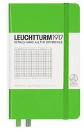 Записная книжка Leuchtturm A6 (в клетку), 187 стр., твердая обложка, насыщенно-зеленая