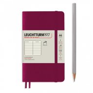 Записная книжка Leuchtturm Pocket A6 (в линейку), 123 стр., мягкая обложка, винная