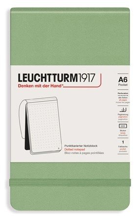 Блокнот Leuchtturm Reporter Notepad Pocket (в точку), 188 стр., твердая обложка, пастельный зеленый Блокнот Leuchtturm Reporter Notepad Pocket (в точку), 188 стр., твердая обложка, пастельный зеленый