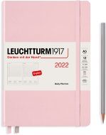 Ежедневник Leuchtturm Daily Planner А5 2022г, 72л, твердая обложка розовый, Eng
