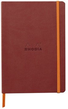 Записная книжка Rhodiarama в мягкой обложке, A5, точка, 90 г, Nacarat коричнево-красный Записная книжка Rhodiarama в мягкой обложке, A5, точка, 90 г, Nacarat коричнево-красный