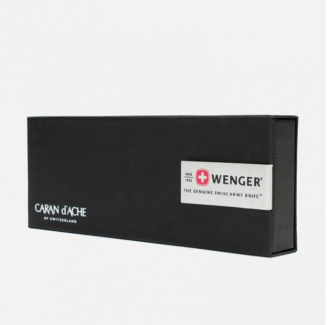 Набор: ручка шариковая Caran d`Ache и карманный нож Wenger, синий Набор: ручка шариковая Caran d`Ache и карманный нож Wenger, синий
