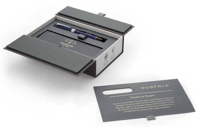 Ручка-роллер Parker Duofold T74 Blue/Black CT