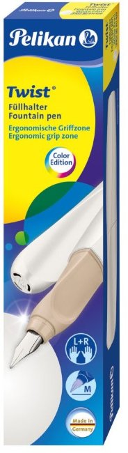 Перьевая ручка Pelikan Office Twist Classy Neutral P457, белый жемчуг, перо M Перьевая ручка Pelikan Office Twist Classy Neutral P457, белый жемчуг, перо M