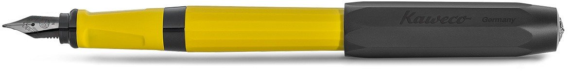 Ручка перьевая PERKEO Indian Summer F 0.7мм жёлтый корпус с черными вставками и колпачком