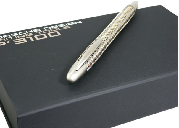 Шариковая ручка Porsche Design P`3110 Stainless Steel Gold Platinum Шариковая ручка Porsche Design P`3110 Stainless Steel Gold Platinum