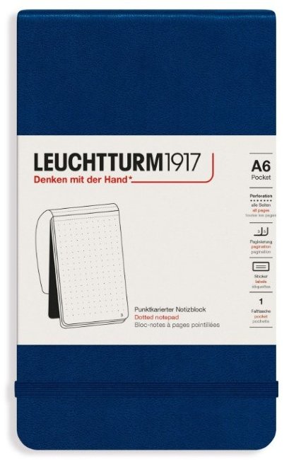 Блокнот Leuchtturm Reporter Notepad Pocket (в точку), 188 стр., твердая обложка, темно-синий Блокнот Leuchtturm Reporter Notepad Pocket (в точку), 188 стр., твердая обложка, темно-синий