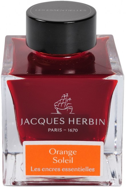Чернила в банке Herbin Prestige, 50 мл, Orange soleil Оранжевый