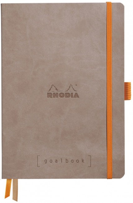 Записная книжка Rhodiarama Goalbook в мягкой обложке, A5, точка, 90 г, Taupe Серо-коричневый Записная книжка Rhodiarama Goalbook в мягкой обложке, A5, точка, 90 г, Taupe Серо-коричневый