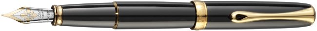 Перьевая ручка Diplomat Excellence A2 Black Lacquer Gold 14ct Перьевая ручка Diplomat Excellence A2 Black Lacquer Gold 14ct