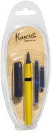 Ручка перьевая PERKEO Indian Summer F 0.7мм жёлтый корпус с черными вставками и колпачком в блистере
