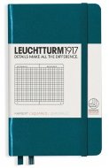 Записная книжка Leuchtturm A6 (в клетку), 187 стр., твердая обложка, тихоокеански-зеленая