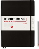 Еженедельник Leuchtturm Weekly Planner А4+ 2022г, 72л, твердая обложка, черный, Eng