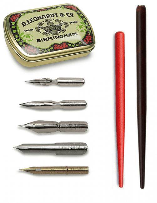 Набор для каллиграфии Manuscript Leonardt Drawing & Mapping Nib перо+ держатель Набор для каллиграфии Manuscript Leonardt Drawing & Mapping Nib перо+ держатель