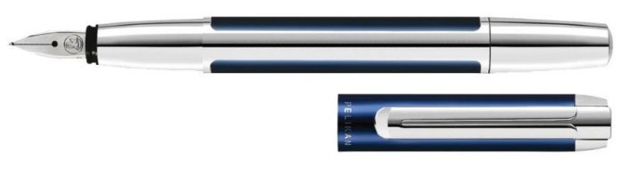 Перьевая ручка Pelikan Elegance Pura P40, Silver-Blue CT