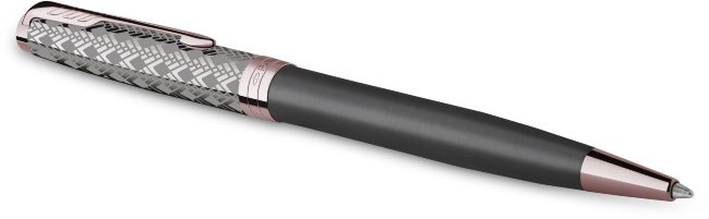 Ручка шариковая Parker Sonnet Premium K537 Metal Grey PGT M черные чернила