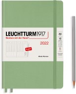 Еженедельник Leuchtturm Weekly Planner А5 2022г, 72л, твердая обложка пастельный зеленый, Eng